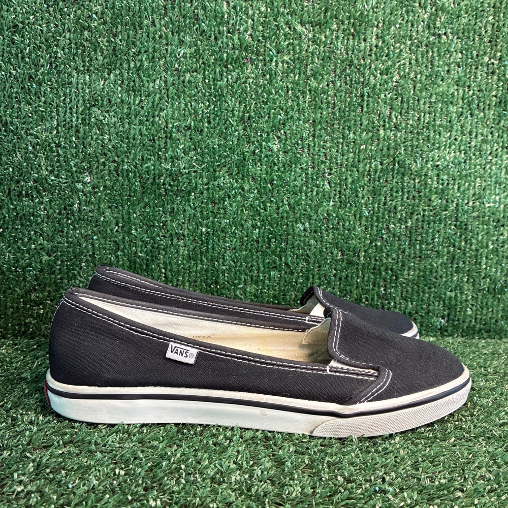 Vans Lo Pro Canvas Slip On Low Profile Skater Flat Sneakers Black Women Size 6.5